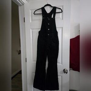Gap girls black corduroy overalls